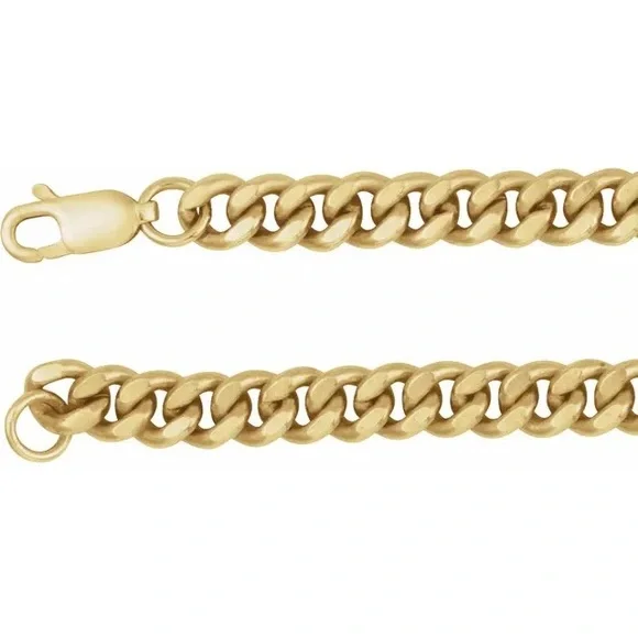 14K Yellow Gold-Filled 4.8mm Curb Chain Necklace – 20 Inches long